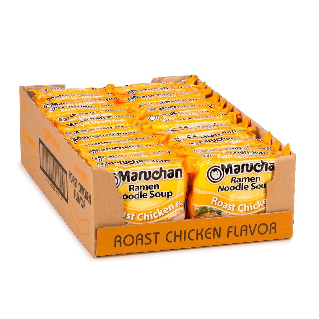 Maruchan Ramen Chicken, Instant Ramen Noodles, Ready to Eat Meals, 3 Oz, 24 Count