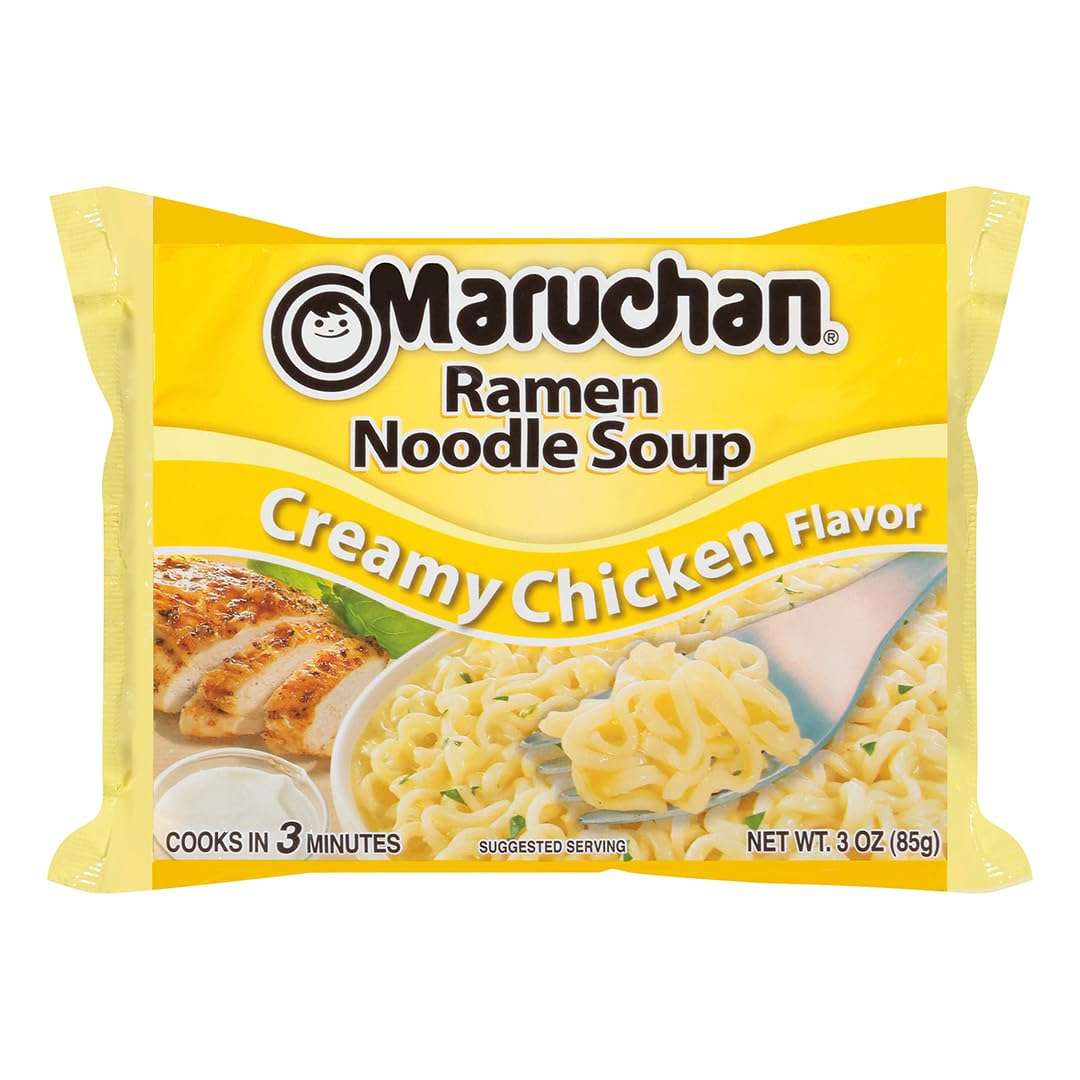 Maruchan Ramen Chicken, Instant Ramen Noodles, Ready to Eat Meals, 3 Oz, 24 Count