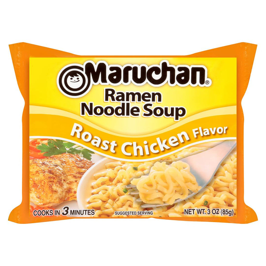 Maruchan Ramen Chicken, Instant Ramen Noodles, Ready to Eat Meals, 3 Oz, 24 Count
