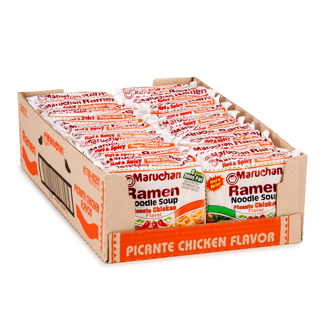 Maruchan Ramen Chicken, Instant Ramen Noodles, Ready to Eat Meals, 3 Oz, 24 Count