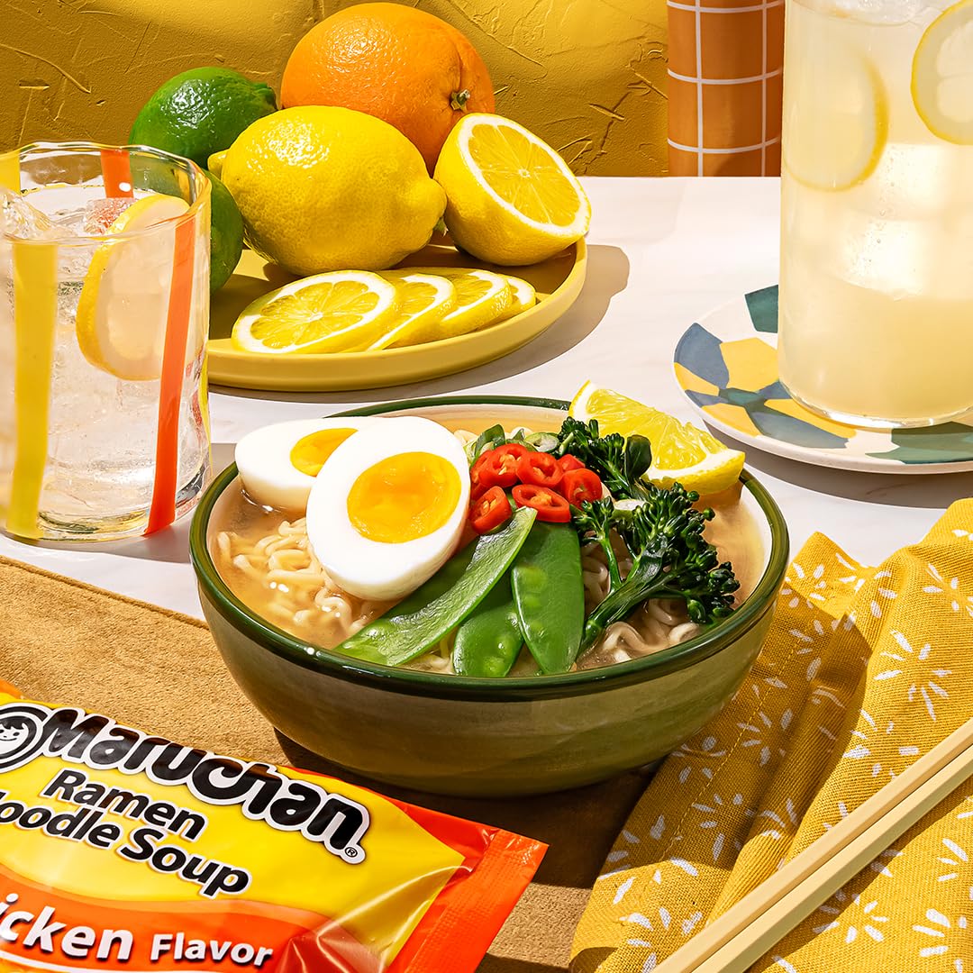 Maruchan Ramen Chicken, Instant Ramen Noodles, Ready to Eat Meals, 3 Oz, 24 Count