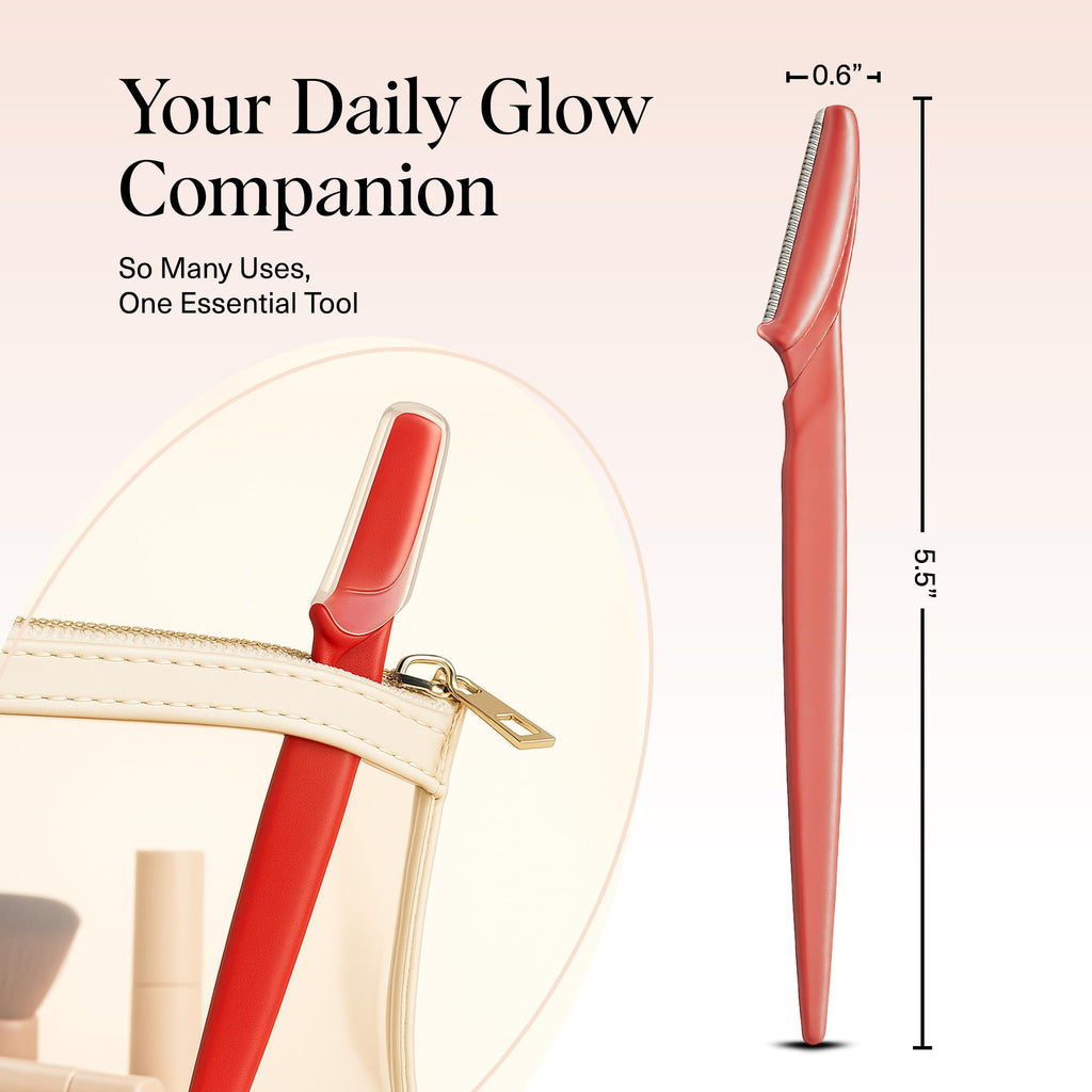 Kitsch Dermaplane Razor for Women Face – Face Razors for Women & Men, Eyebrow Trimmer & Face Shaver – Exfoliating Facial Razor & Skin Care Tool for Smoother Skin - Terracotta, 12 pcs