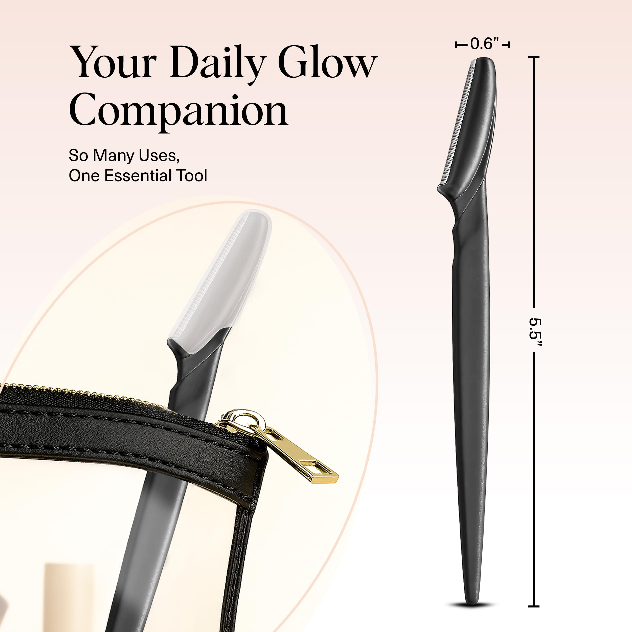 Kitsch Dermaplane Razor for Women Face – Face Razors for Women & Men, Eyebrow Trimmer & Face Shaver – Exfoliating Facial Razor & Skin Care Tool for Smoother Skin - Terracotta, 12 pcs