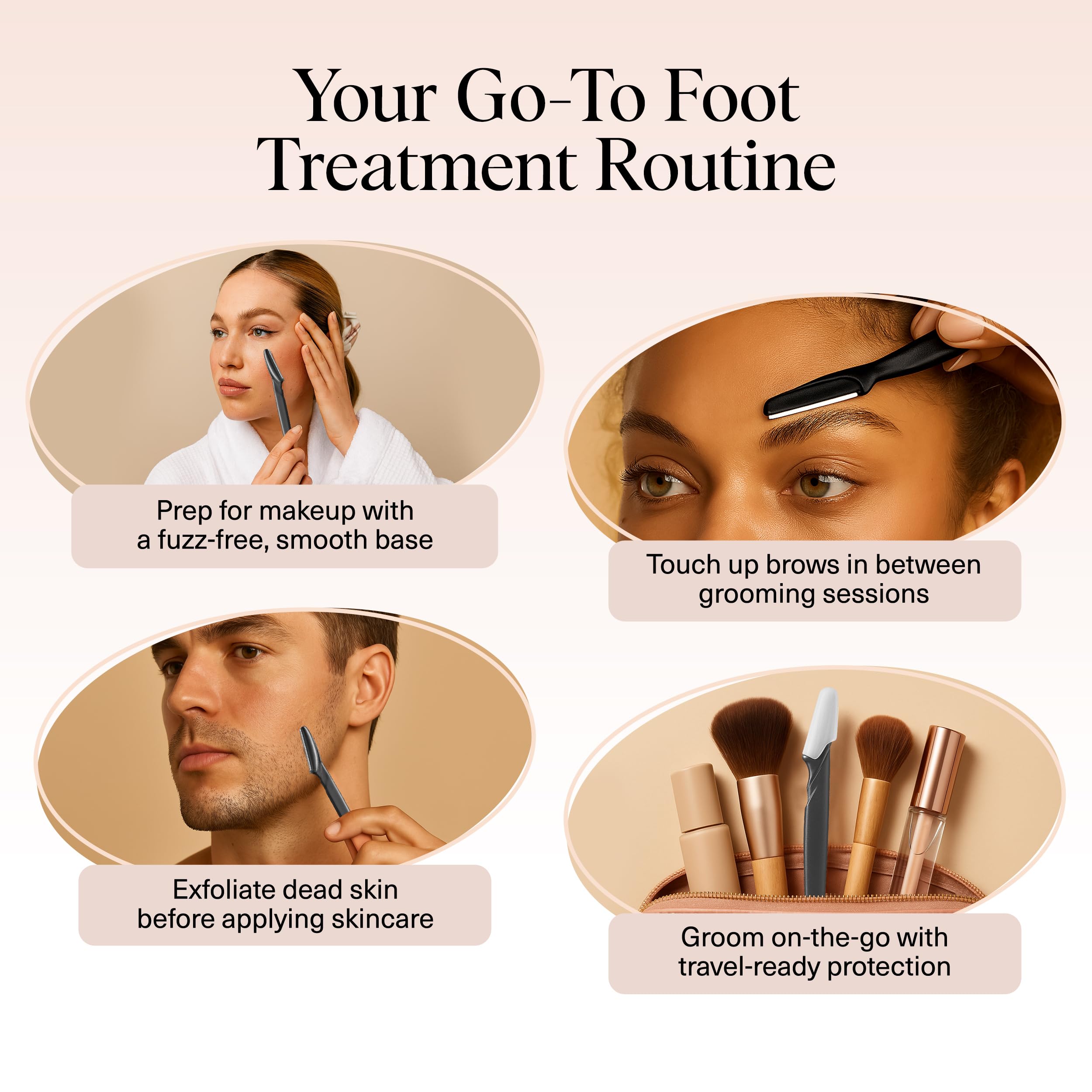 Kitsch Dermaplane Razor for Women Face – Face Razors for Women & Men, Eyebrow Trimmer & Face Shaver – Exfoliating Facial Razor & Skin Care Tool for Smoother Skin - Terracotta, 12 pcs