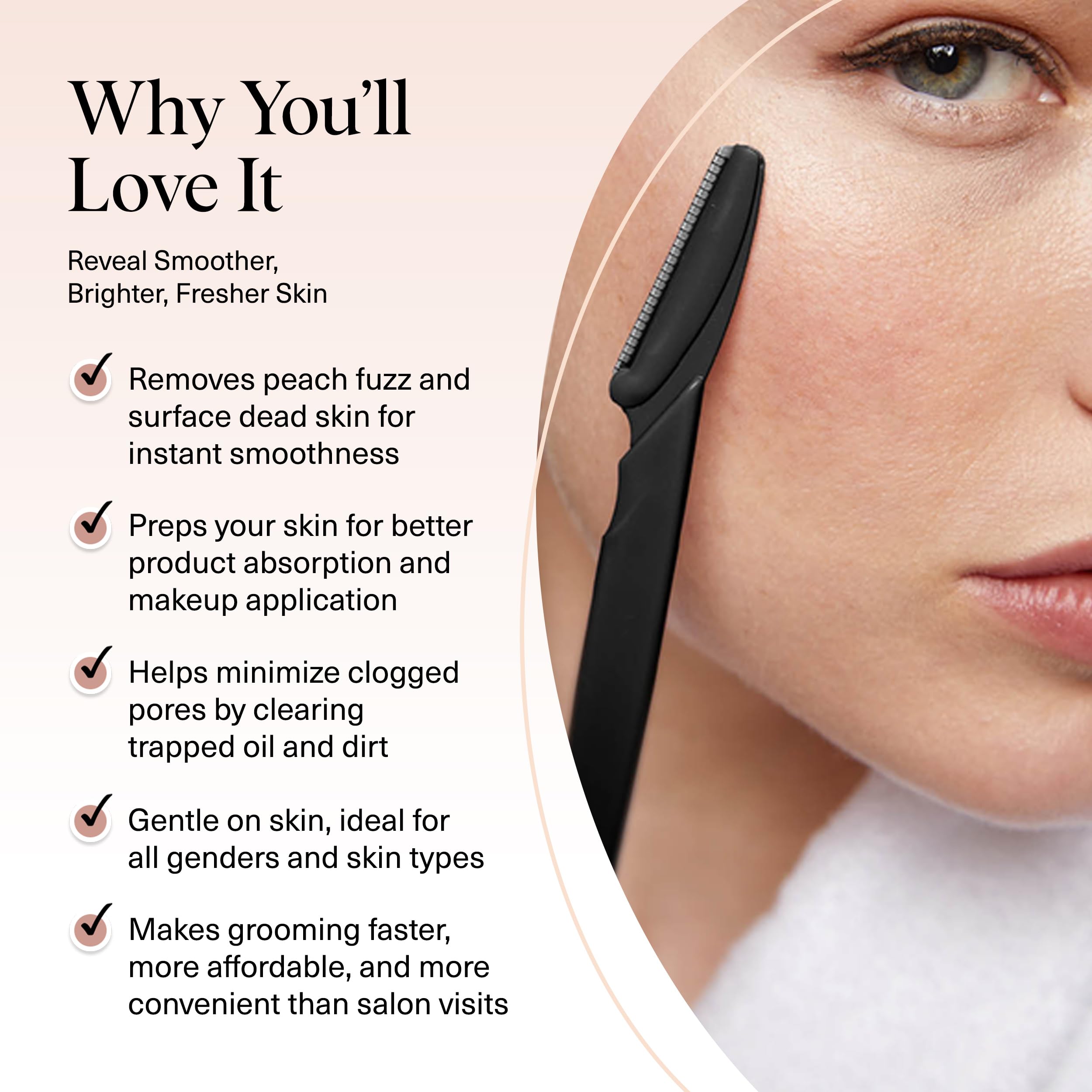 Kitsch Dermaplane Razor for Women Face – Face Razors for Women & Men, Eyebrow Trimmer & Face Shaver – Exfoliating Facial Razor & Skin Care Tool for Smoother Skin - Terracotta, 12 pcs