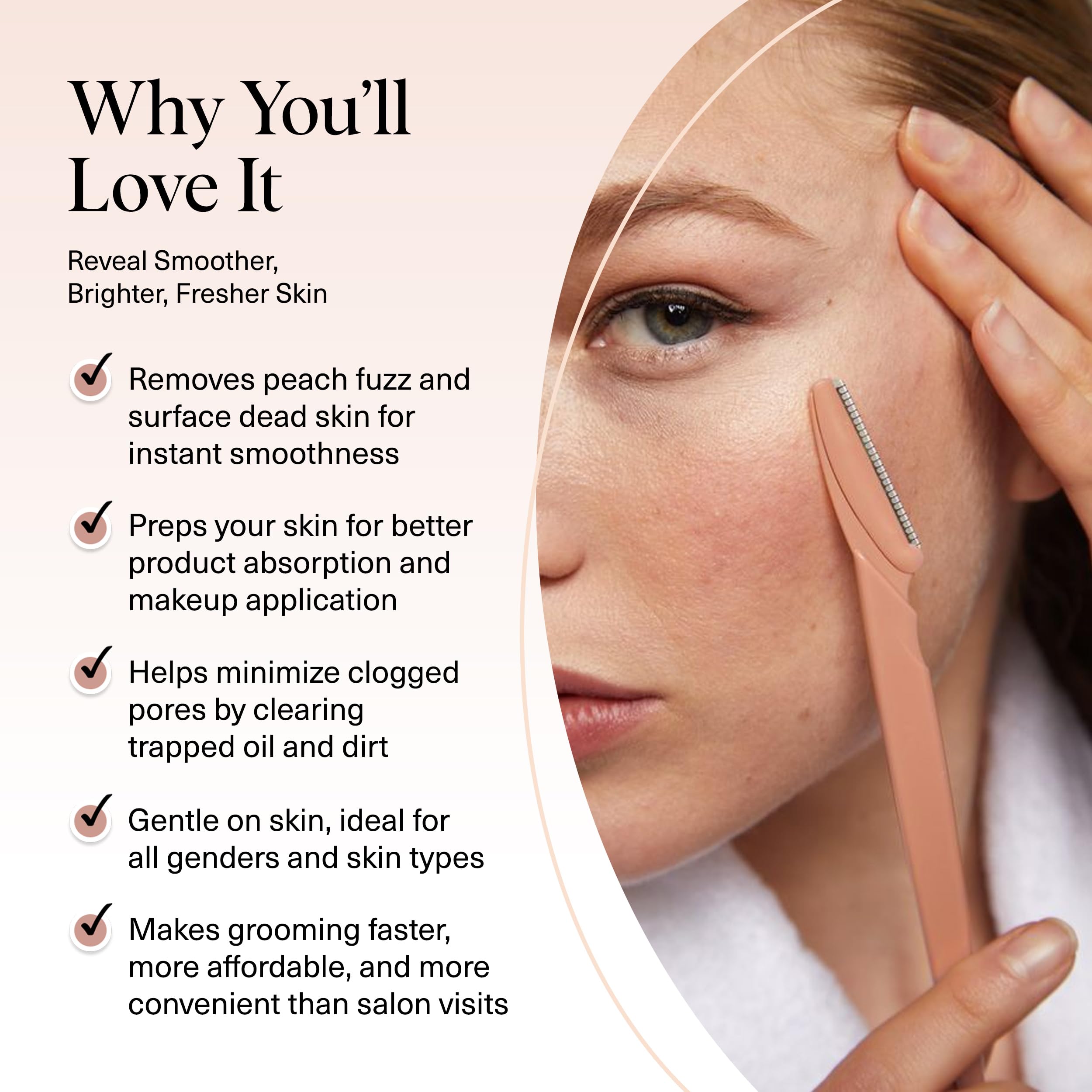 Kitsch Dermaplane Razor for Women Face – Face Razors for Women & Men, Eyebrow Trimmer & Face Shaver – Exfoliating Facial Razor & Skin Care Tool for Smoother Skin - Terracotta, 12 pcs