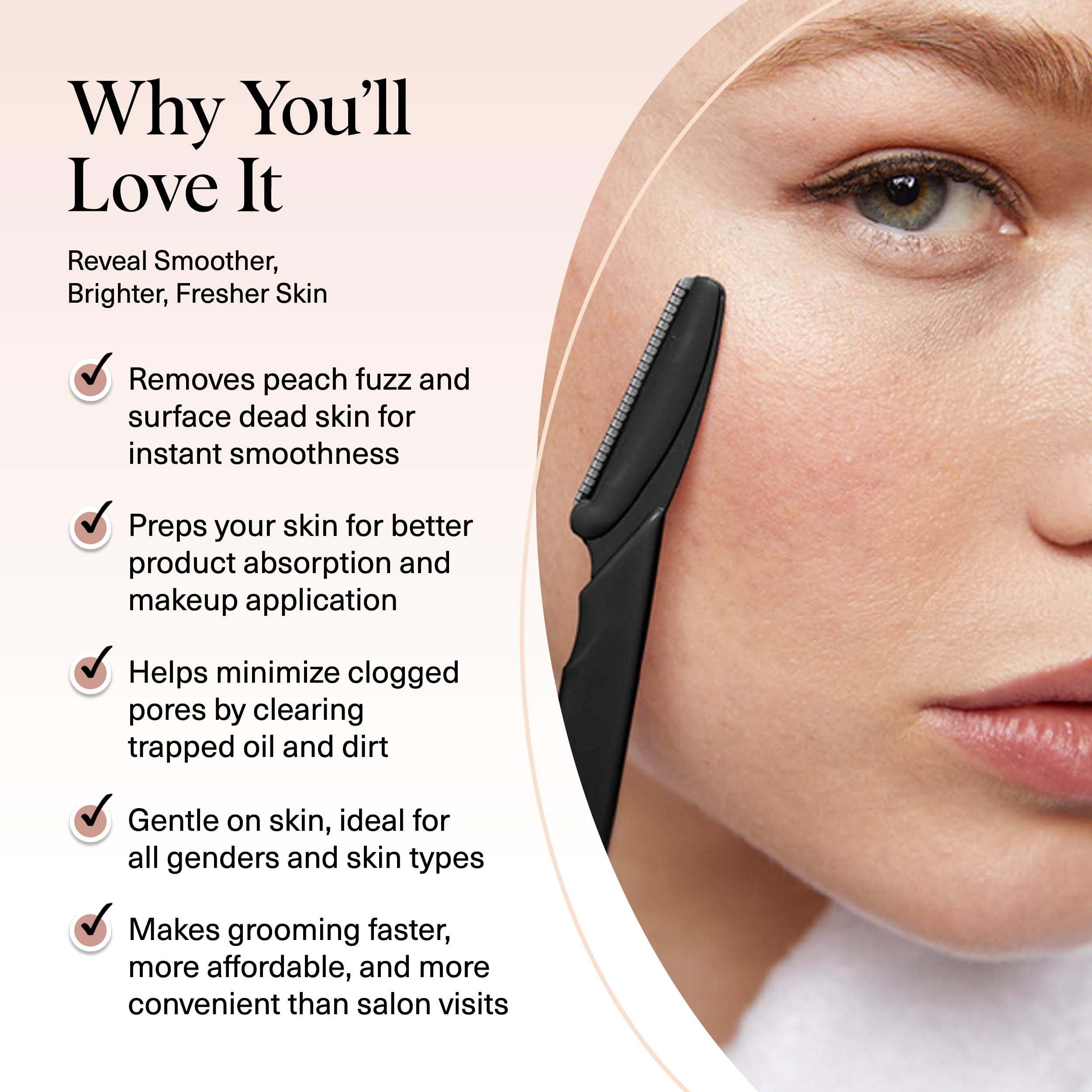 Kitsch Dermaplane Razor for Women Face – Face Razors for Women & Men, Eyebrow Trimmer & Face Shaver – Exfoliating Facial Razor & Skin Care Tool for Smoother Skin - Terracotta, 12 pcs