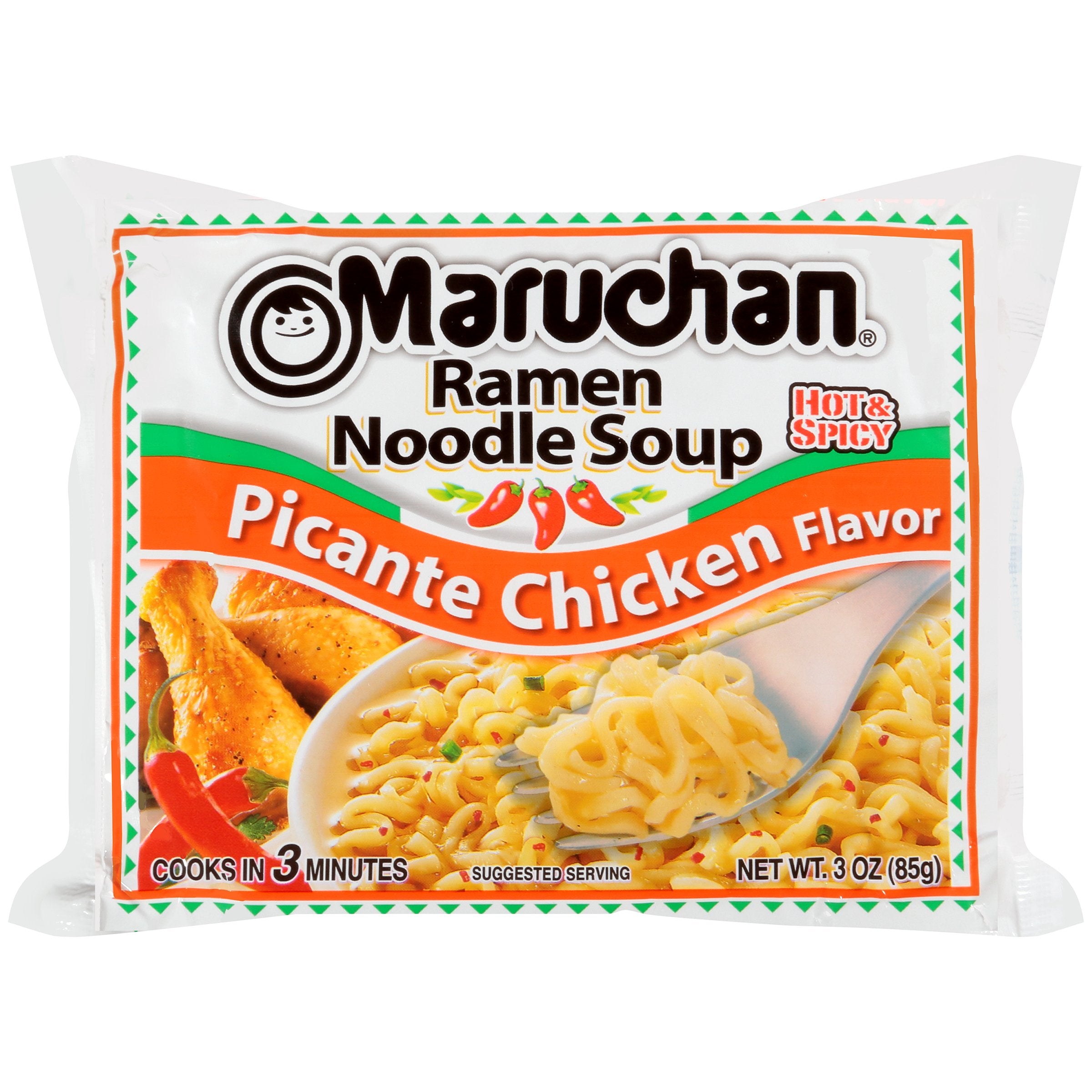 Maruchan Ramen Chicken, Instant Ramen Noodles, Ready to Eat Meals, 3 Oz, 24 Count